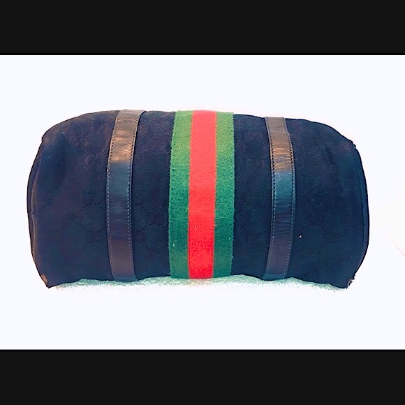 Vintage GUCCI Web Boston Bag - Picture 3 of 13